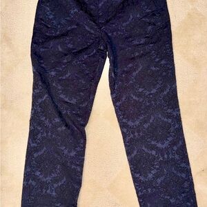 Zara Navy Blue and Black Detail Pants